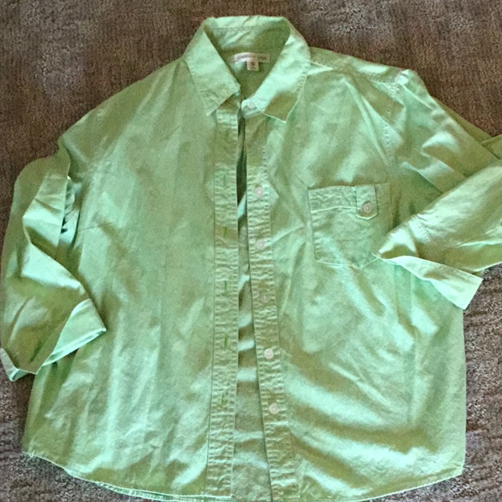 Coldwater Creek  Mint Green. Blouse. Size Lg